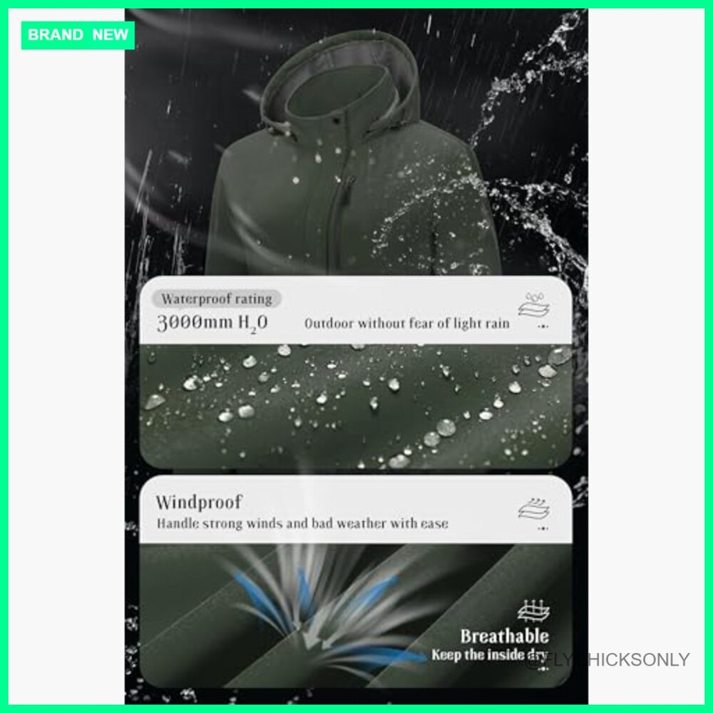 Softshell Jacket Fleece Lined Waterproof Windbrea… - image 4